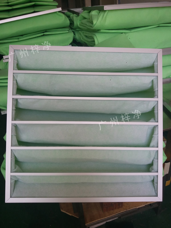 過濾棉袋式初效過濾器采用G4等級過濾棉制作,過濾精度為5um。